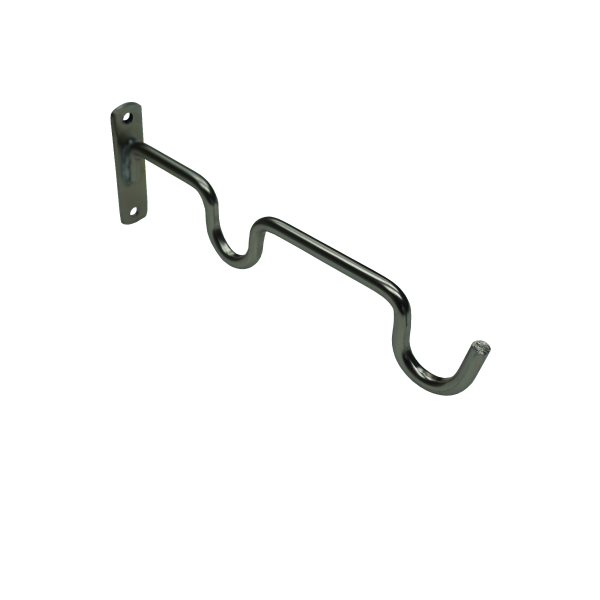 BKT 25/25mm ROUND METAL-ST/STEEL FINISH