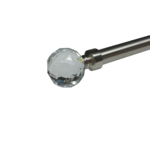 FIN 25mm PRISM CRYSTAL-ST/STEEL FINISH
